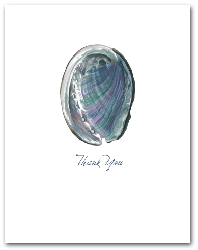 Abalone Interior Nacre Small Thank You Vertical Larger