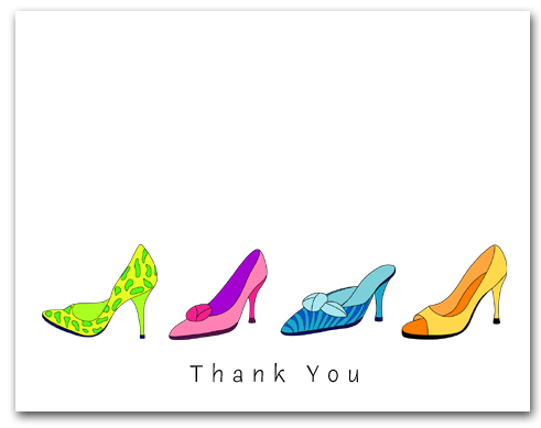 Four Row Colorful High Heeled Womans Shoes Thank You Larger