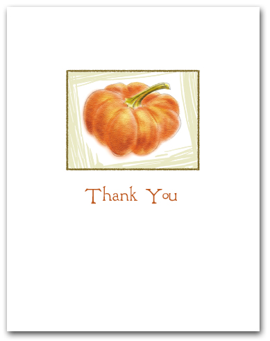 Small Pumpkin in Box Thank You Larger