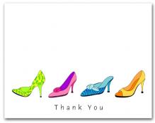 Four Row Colorful High Heeled Womans Shoes Thank You