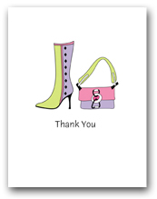 One Lavender Light Green Boot and Matching Purse Thank You