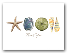 Sea Star Abalone Green Sea Urchin Augers Row Thank You Horizontal