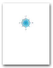 Small Blue Compass Rose