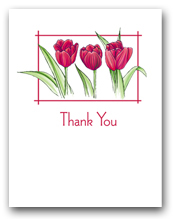 Three Red Tulips Thank You