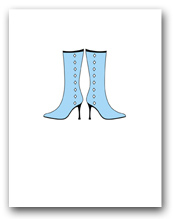 Two Fashion Light Blue Tall Womans Boots